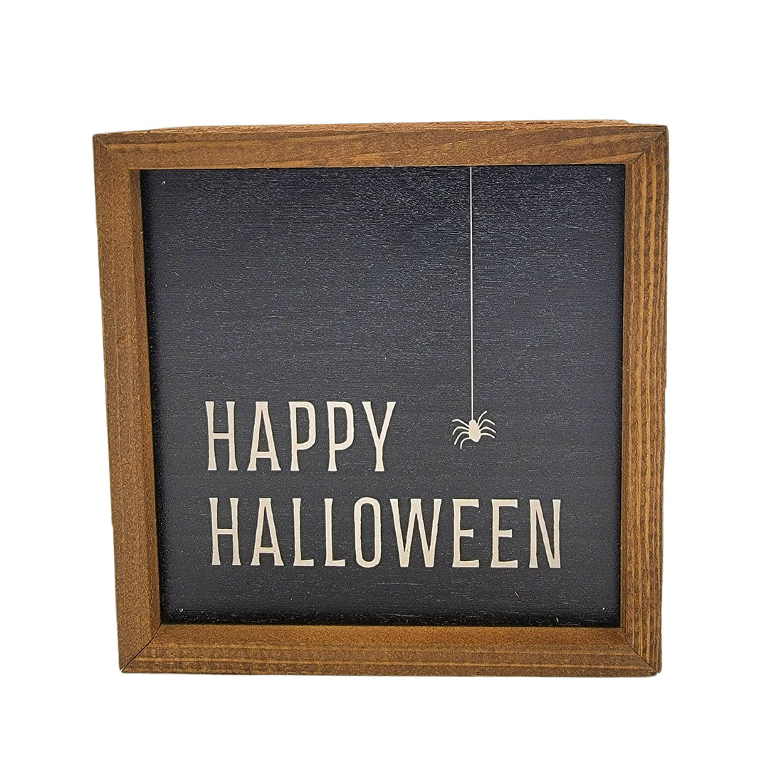 6x6 Happy Halloween Spider - Fall Decor - BW114 - Pack Of 2 ($6.75 Per Sign)