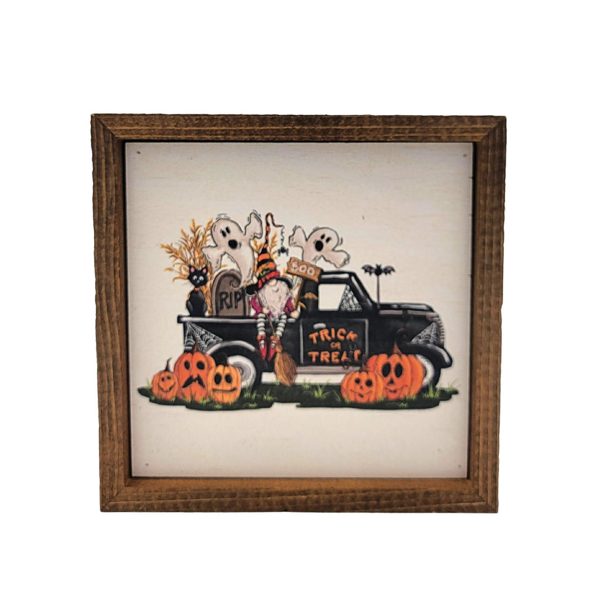 6x6 Trick or Treat Truck - Fall Decor - BW118 - Pack Of 2 ($6.75 Per Sign)