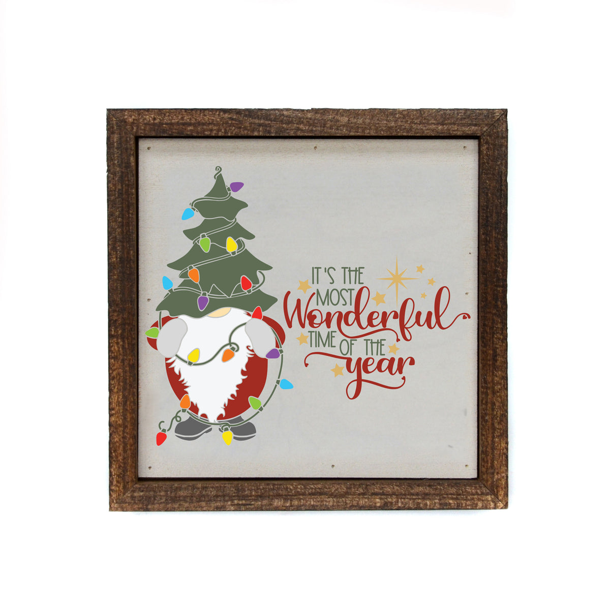 It's The Most Wonderful time of the year - Christmas Gnome- BW122 - Pack Of 2 ($6.75 Per Sign)