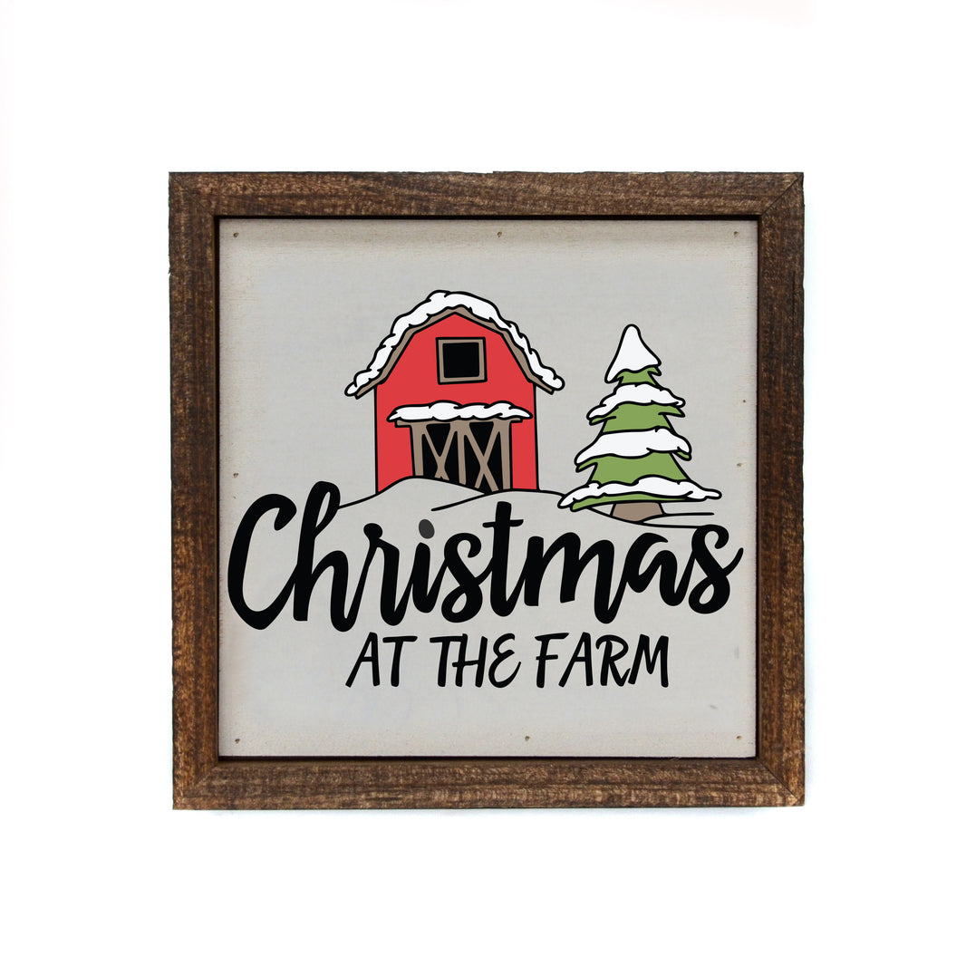 Christmas at the Farm Holiday Sign - BW125 - Pack Of 2 ($6.75 Per Sign)