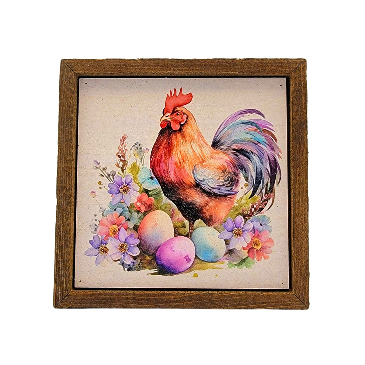 6x6 Easter Roster Sign With Eggs- Easter Home Accent Signs - BW151 - Pack Of 2 ($6.75 Per Sign)