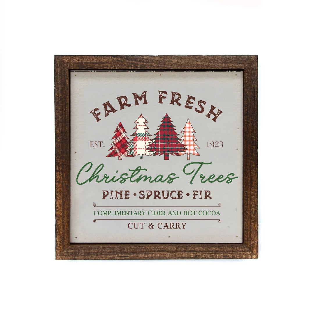 6x6 Farm Fresh Christmas Trees - BW180 - Pack Of 2 ($6.75 Per Sign)