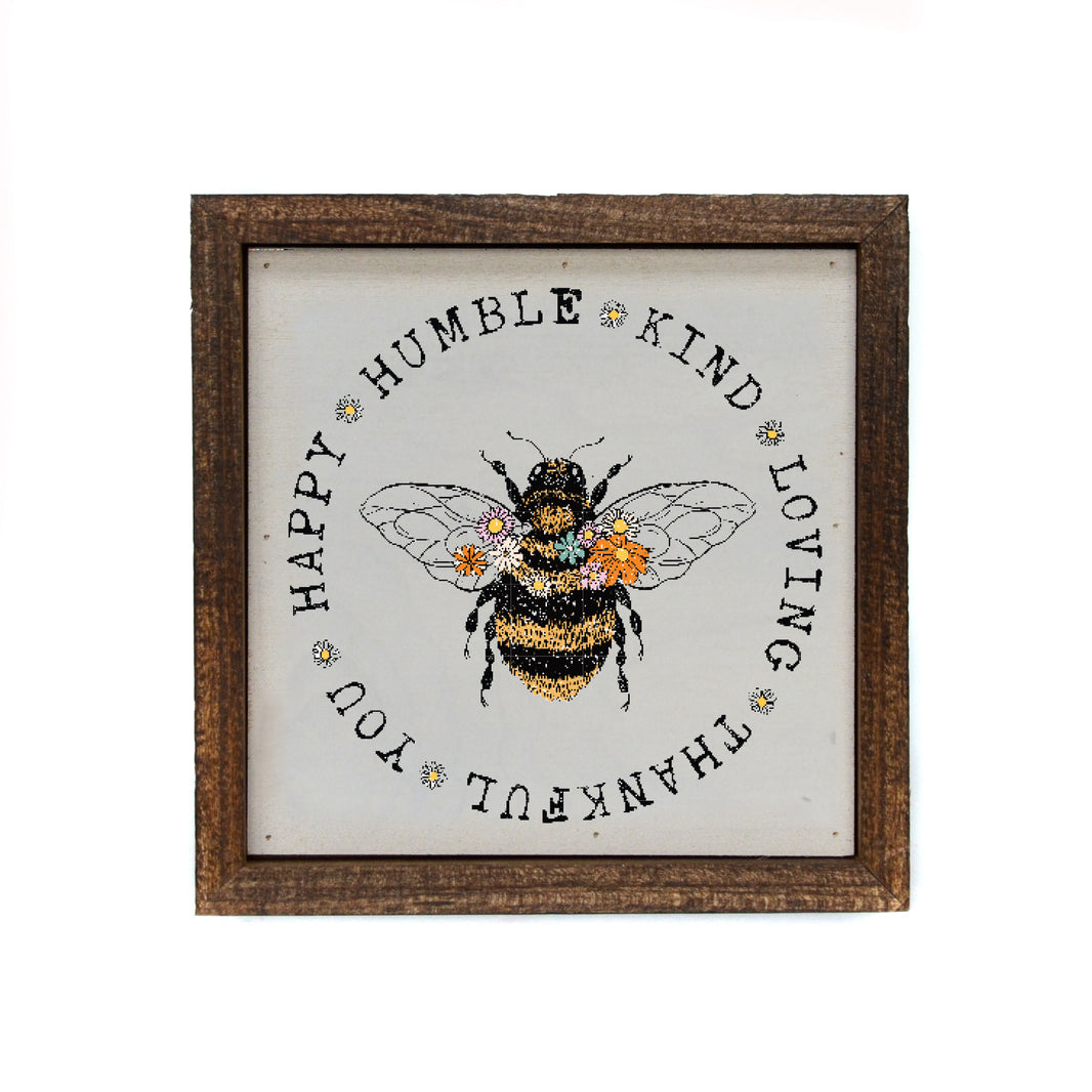 6x6 Bee Humble - BW192 - Pack Of 2 ($6.75 Per Sign)