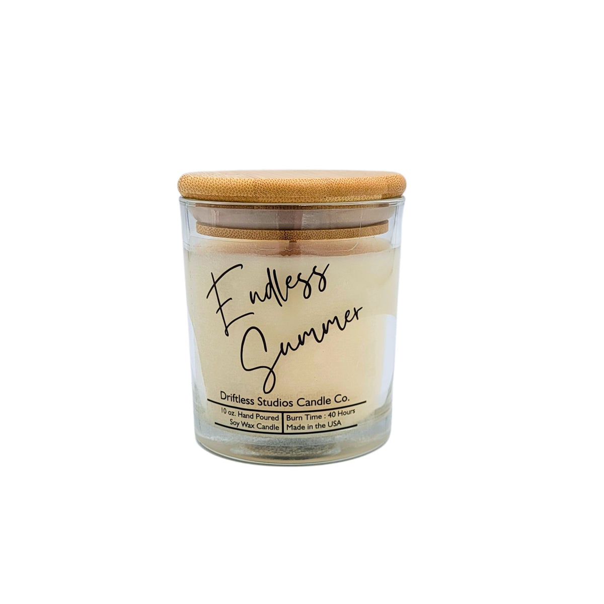 (Case Of 3 Candles) $8.95 Ea. - Candle - Endless Summer Soy Candles - 10 oz Jar + Bamboo Lid