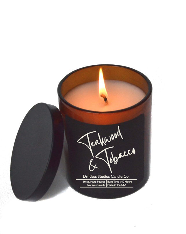(Case Of 3 Candles) $8.95 Ea. - Teakwood & Tobacco Soy Wax Candle