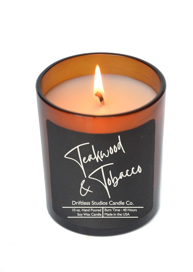 (Case Of 3 Candles) $8.95 Ea. - Teakwood & Tobacco Soy Wax Candle