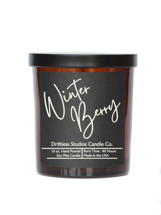 (Case Of 3 Candles) $8.95 Ea. - Winter Berry Soy wax Candles - 10oz Candle with Lid