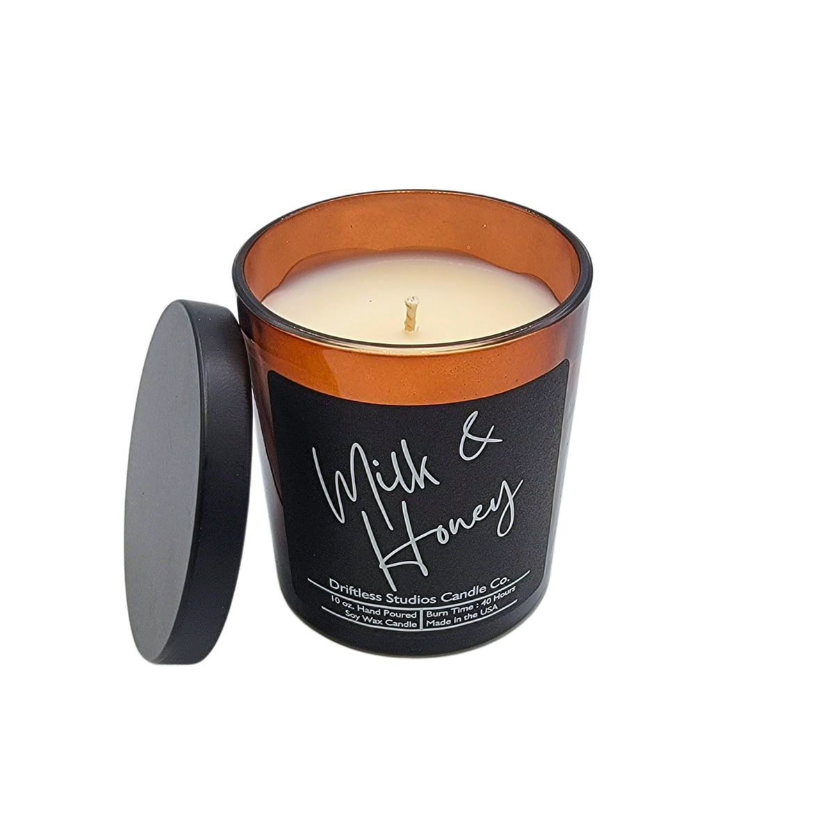 (Case Of 3 Candles) $8.95 Ea. - Milk and Honey Soy Candles - 10oz Candle With Lid
