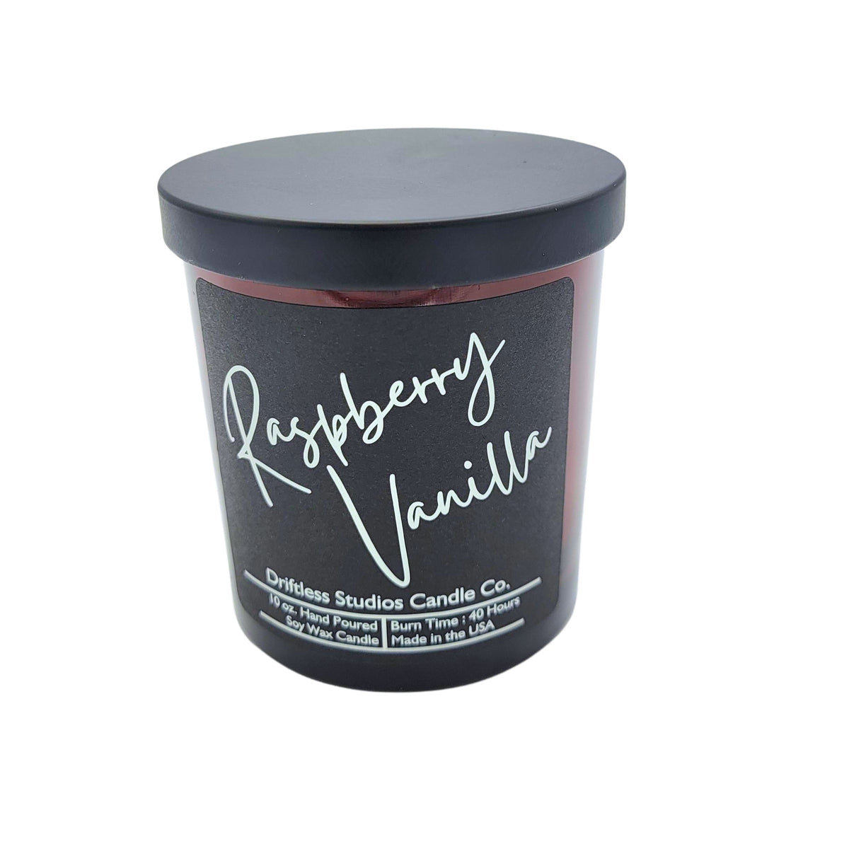 (Case Of 3 Candles) $8.95 Ea. - Raspberry Vanilla Soy Wax Candles - 10oz Candle With Lid
