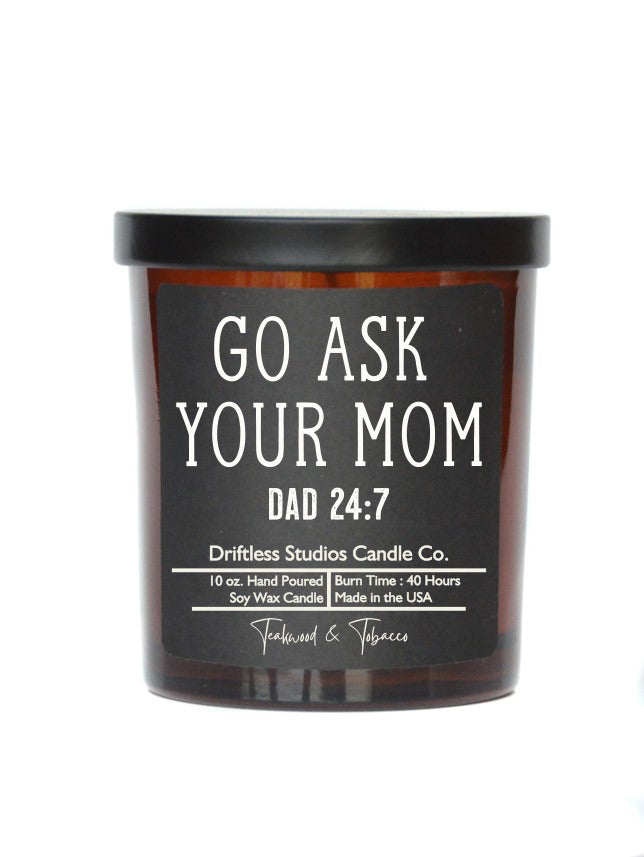 (Case Of 3 Candles) $8.95 Ea. - Go Ask Your Mom - Soy Wax Candle