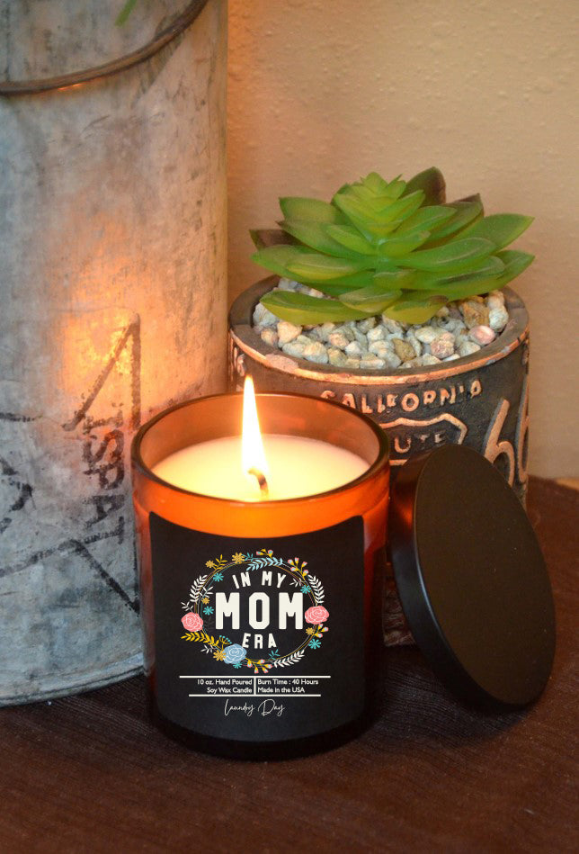 (Case Of 3 Candles) $8.95 Ea. - In My Mom Era - Mothers Day Soy Wax Candles - Spring Decor