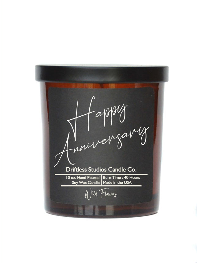 (Case Of 3 Candles) $8.95 Ea. - Happy Anniversary - Soy Wax Candle