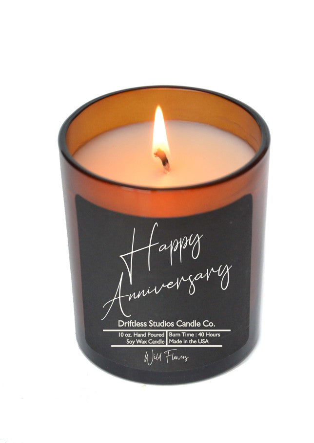 (Case Of 3 Candles) $8.95 Ea. - Happy Anniversary - Soy Wax Candle