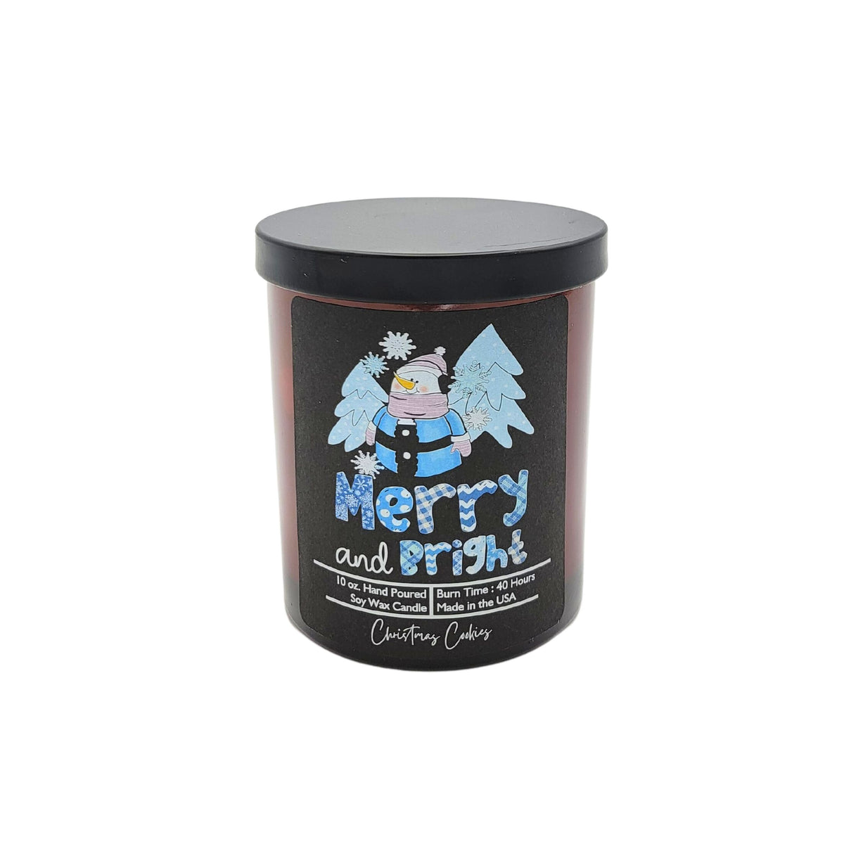 (Case Of 3 Candles) $8.95 Ea. - Merry & Bright - Soy Wax Candle - Christmas Candles