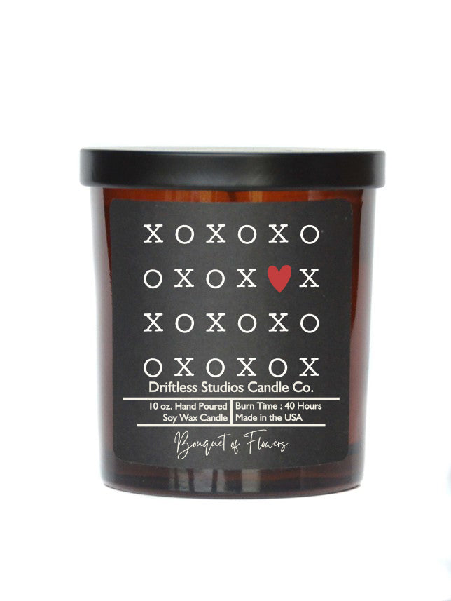(Case Of 3 Candles) $8.95 Ea. - XOXO Heart Valentine's Soy Wax Candle - Valentines Gifts