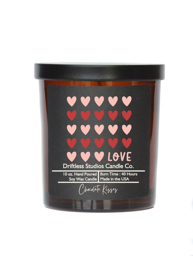 (Case Of 3 Candles) $8.95 Ea. - Heart Love Valentine's Soy Wax Candle - Valentines Gifts