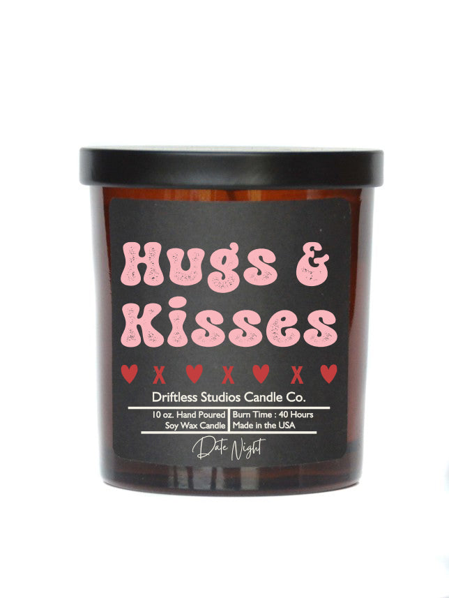 (Case Of 3 Candles) $8.95 Ea. - Hugs & Kisses Valentine's Soy Wax Candle - Valentines Gifts