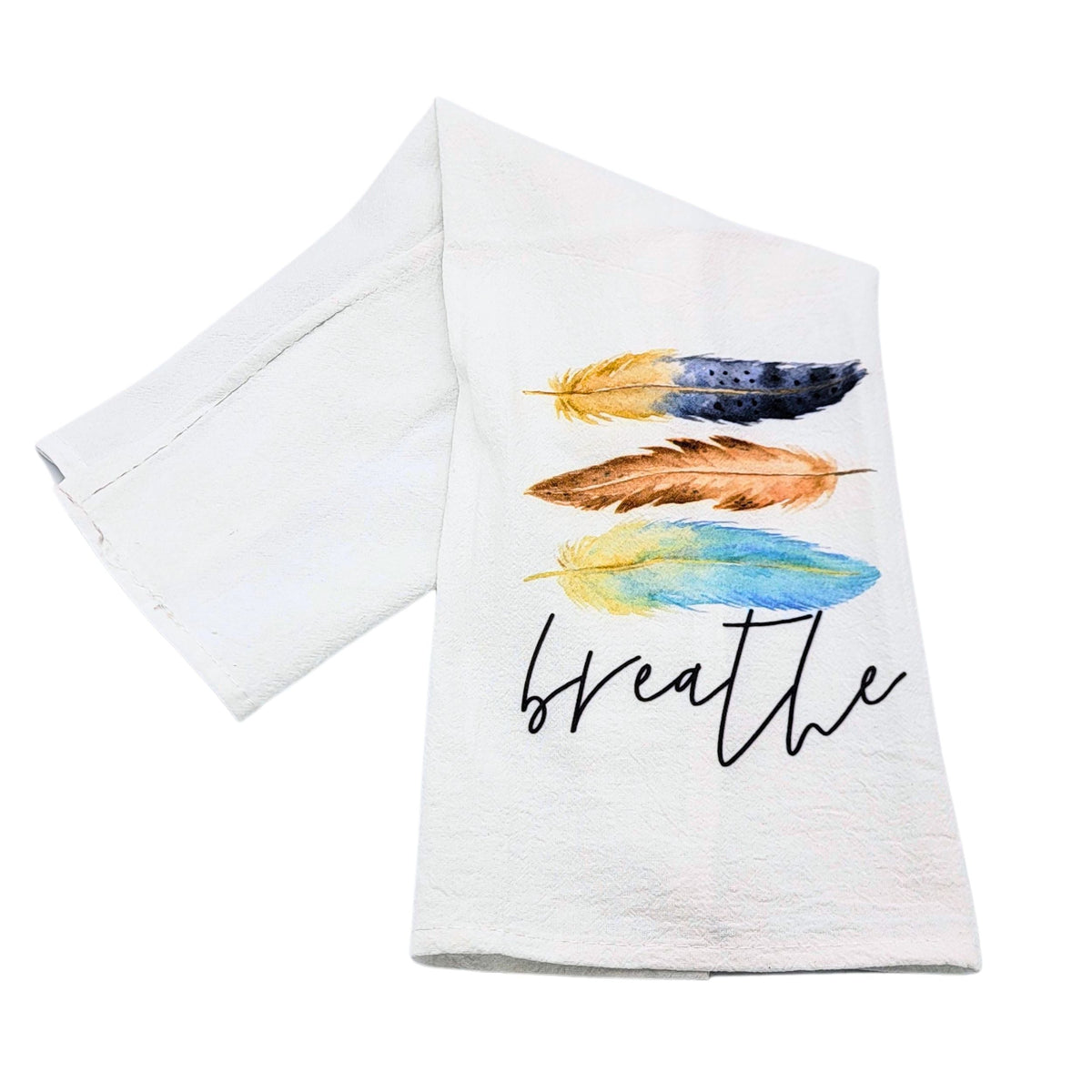 "Breathe" Tea Towel (Pack Of 4- $4.95ea.) -  CLT009