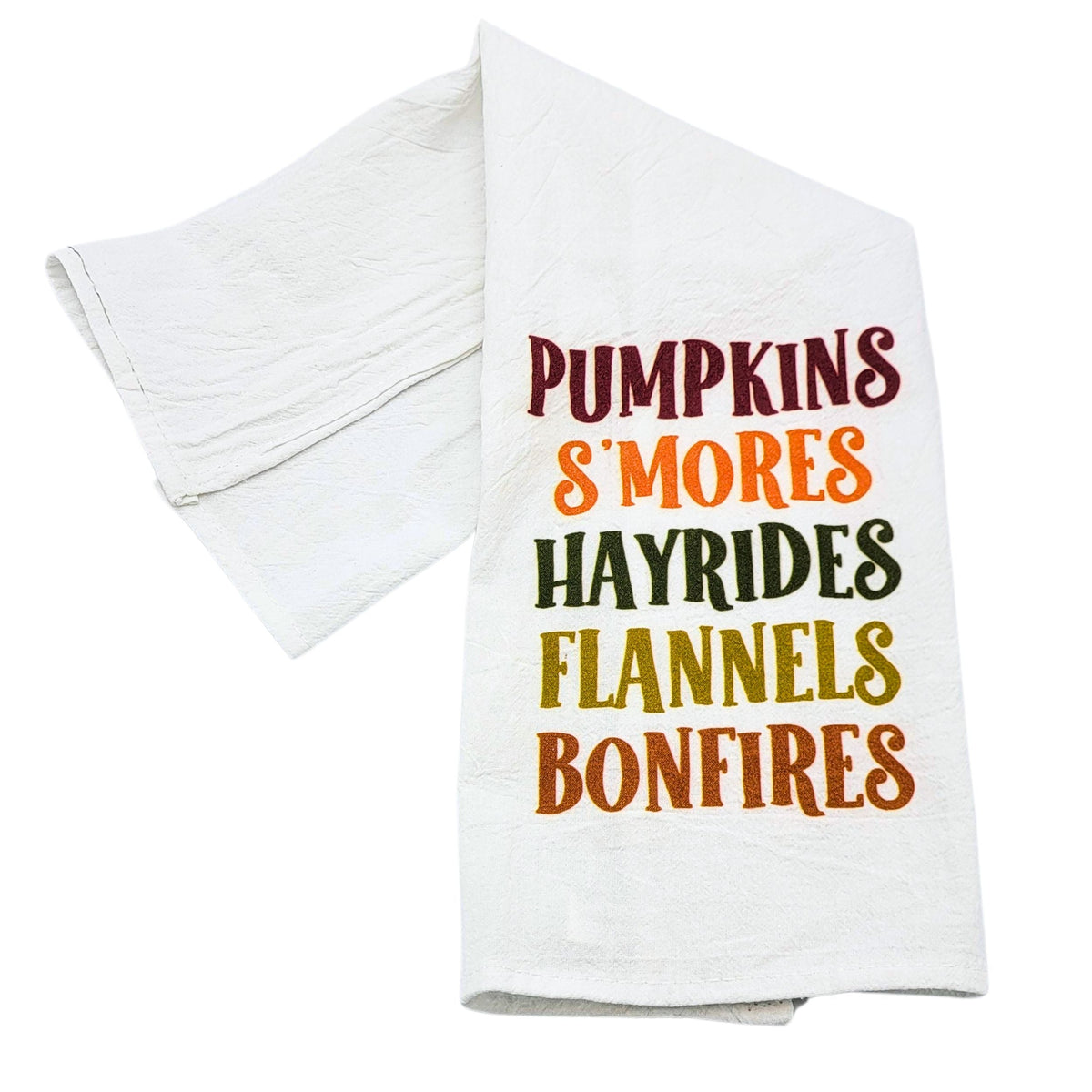 "Pumpkins S'mores" Tea Towel (Pack Of 4- $4.95ea.) -  CLT011