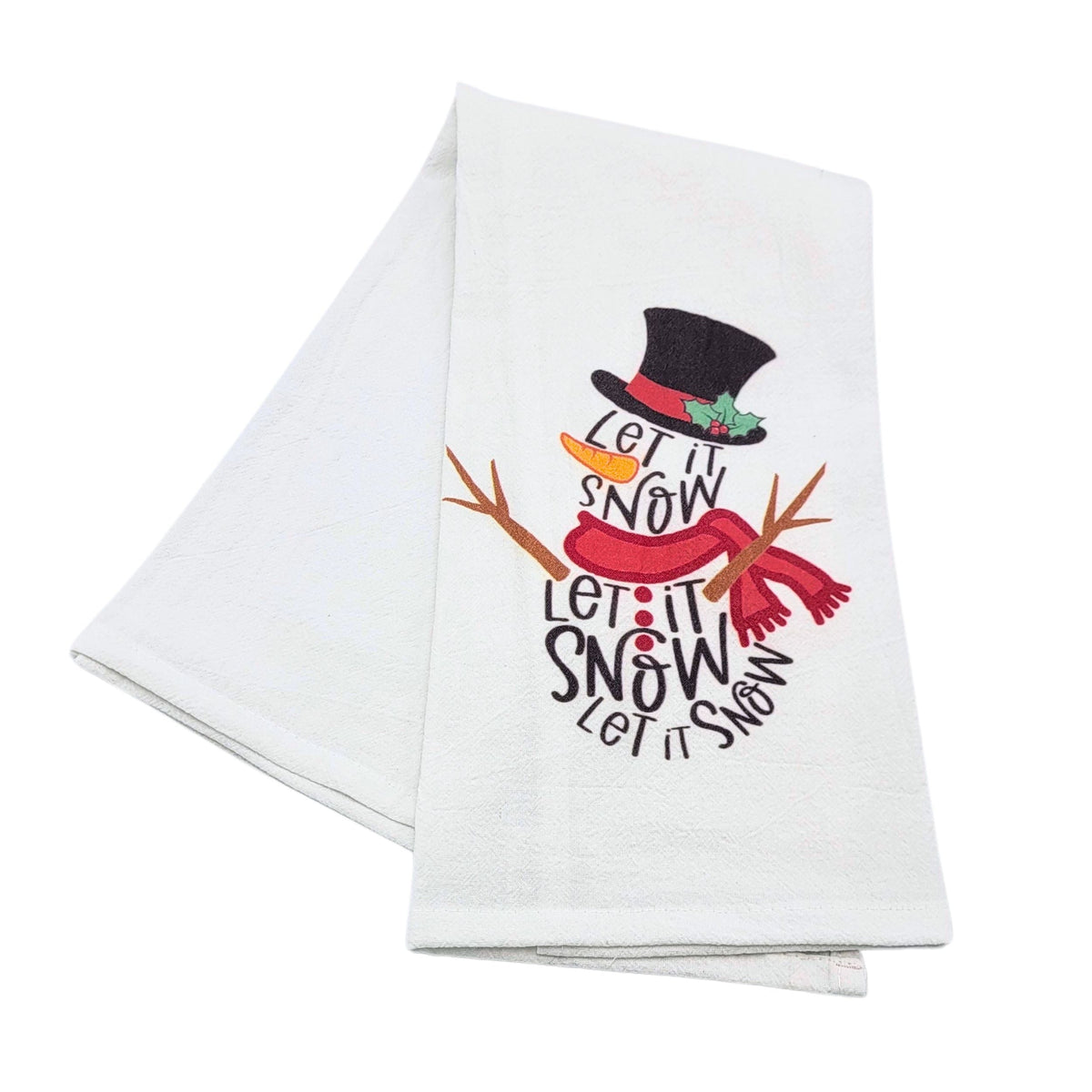 "Let It Snow" Christmas Tea Towel (Pack Of 4- $4.95ea.) -  CLT024
