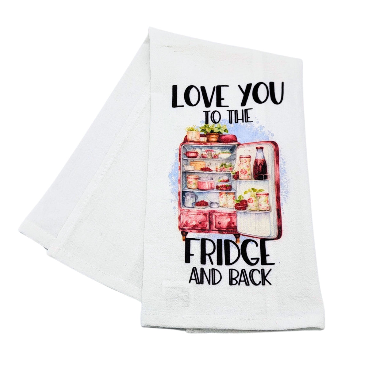 "Fridge and Back" Tea Towel (Pack Of 4- $4.95ea.) -  CLT042