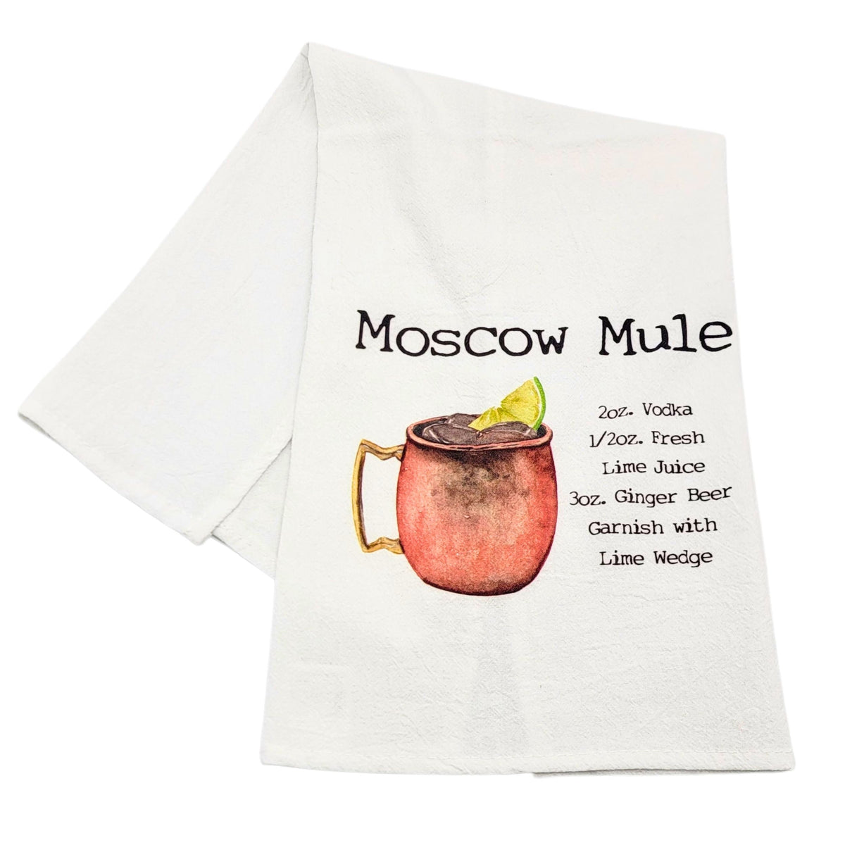 "Moscow Mule" Cocktail Bar Towel (Pack Of 4- $4.95ea.) -  CLT048