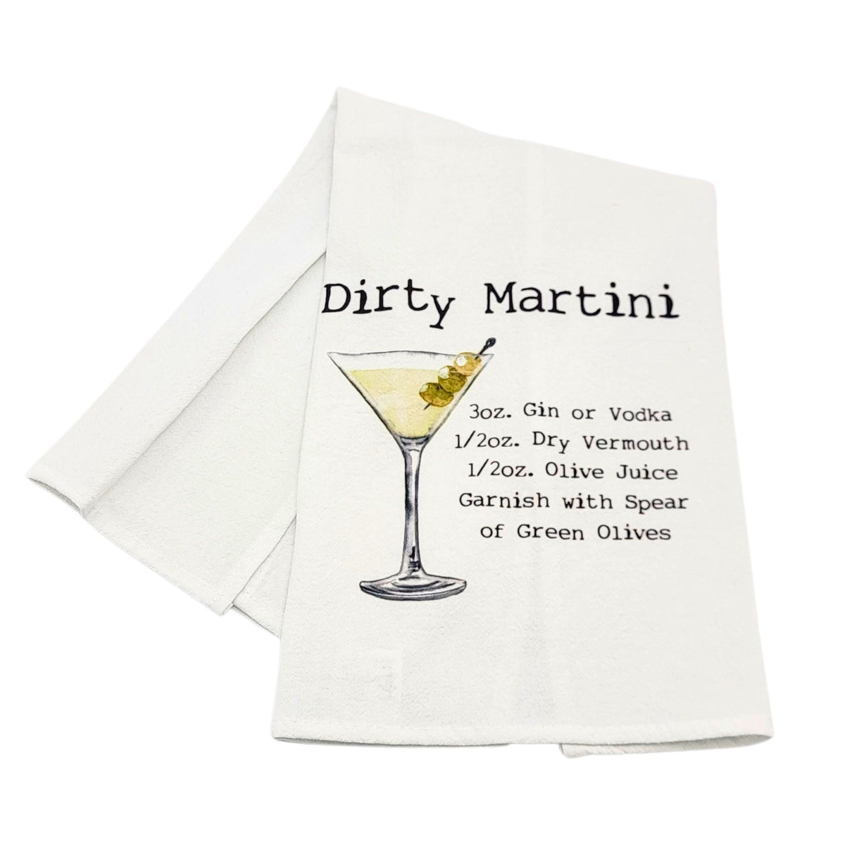 "Dirty Martini" Cocktail Bar Towel (Pack Of 4- $4.95ea.) -  CLT053