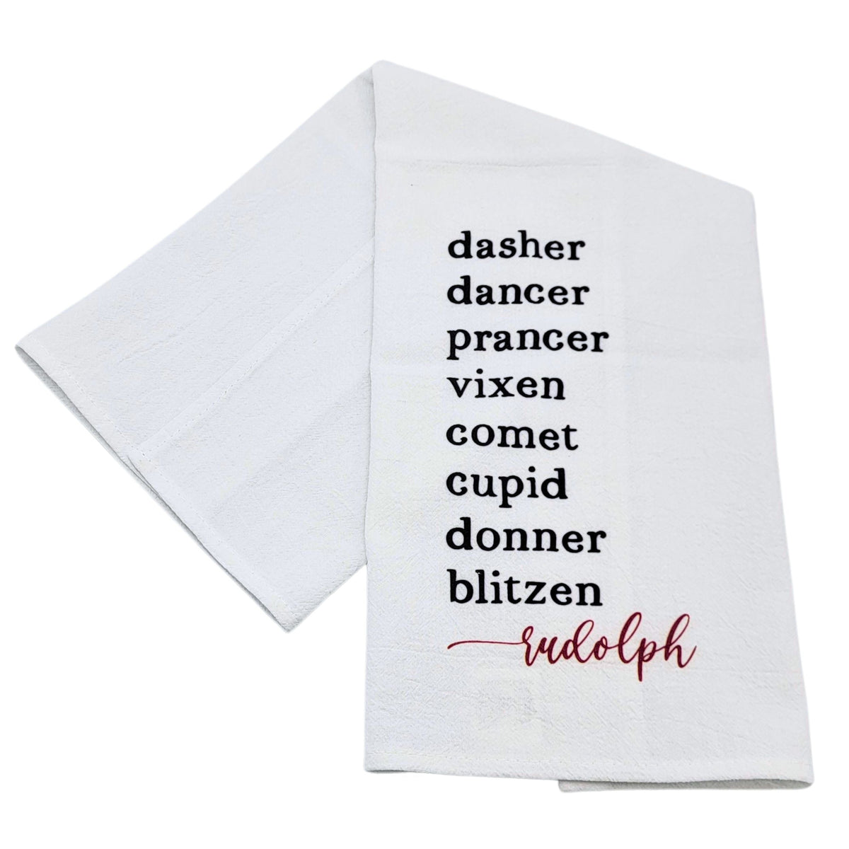 "Dasher Dancer" Christmas Tea Towel (Pack Of 4- $4.95ea.) -  CLT056