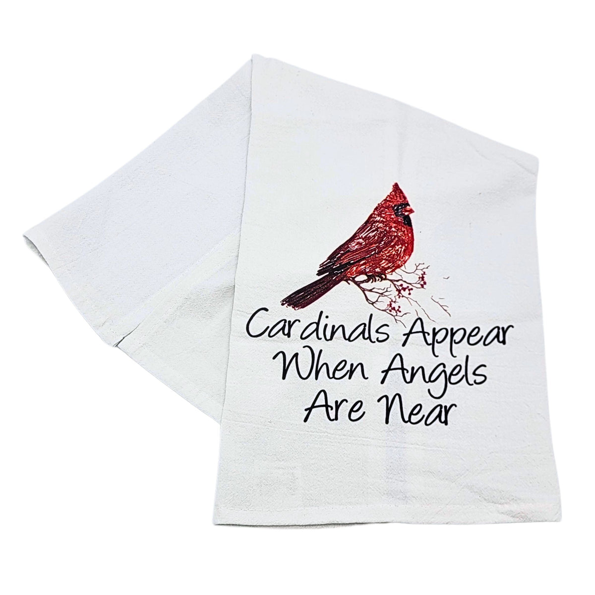 "Cardinals Appear" Christmas Tea Towel (Pack Of 4- $4.95ea.) -  CLT058