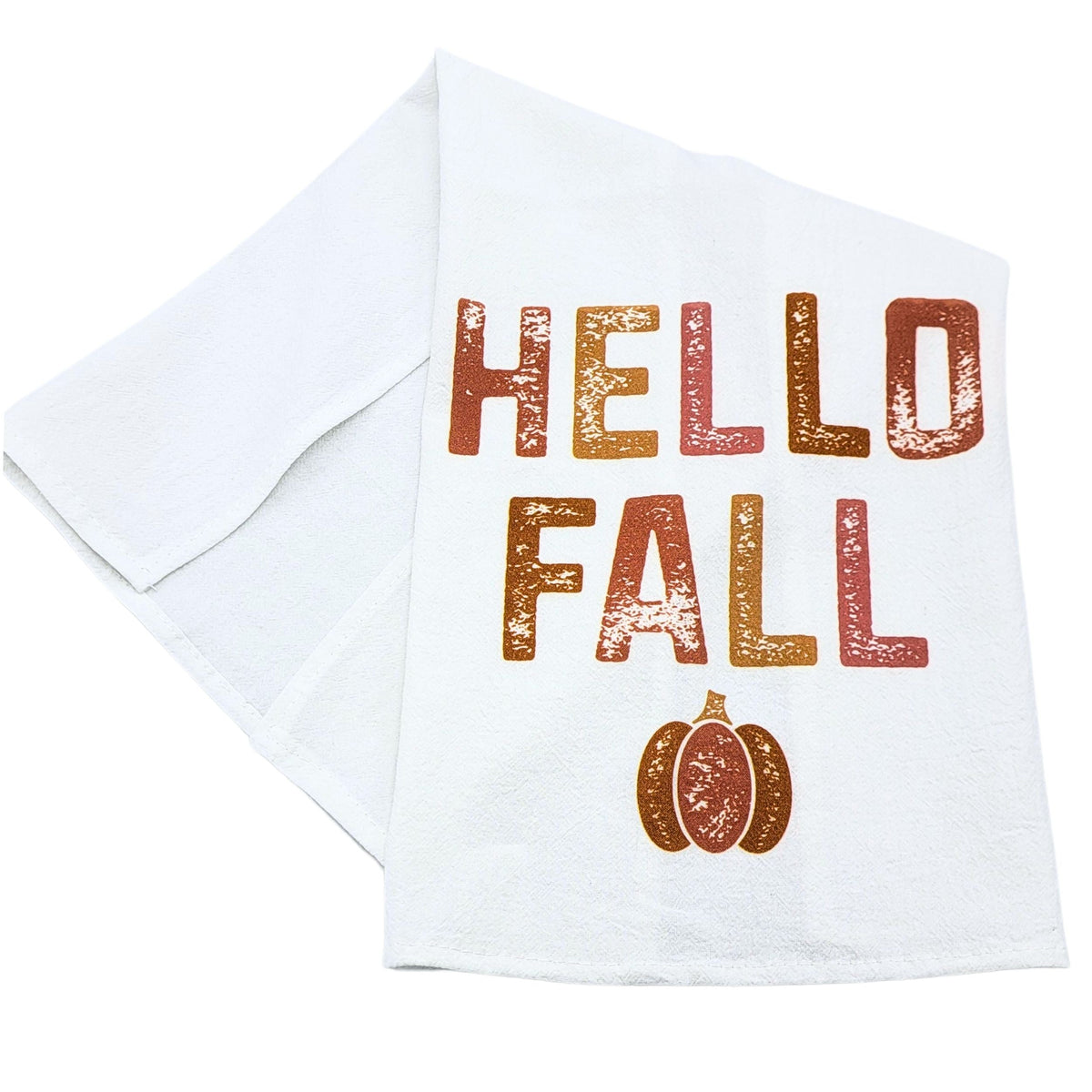 "Hello Fall" Fall Tea Towel (Pack Of 4- $4.95ea.) -  CLT060