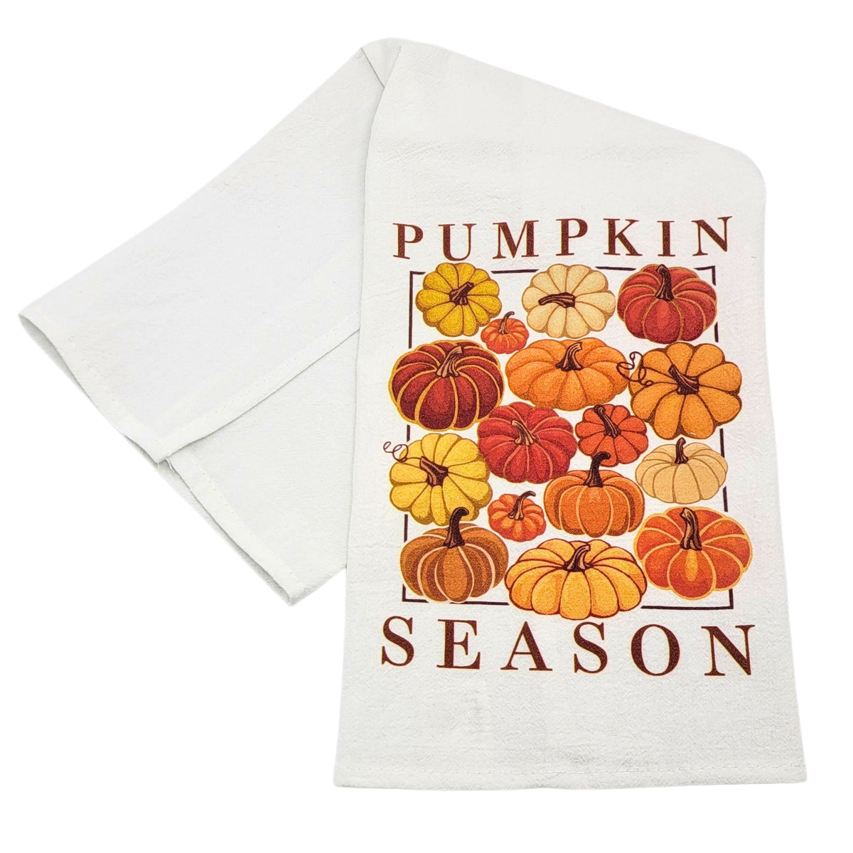 "Pumpkin Season" Fall Tea Towel (Pack Of 4- $4.95ea.) -  CLT062