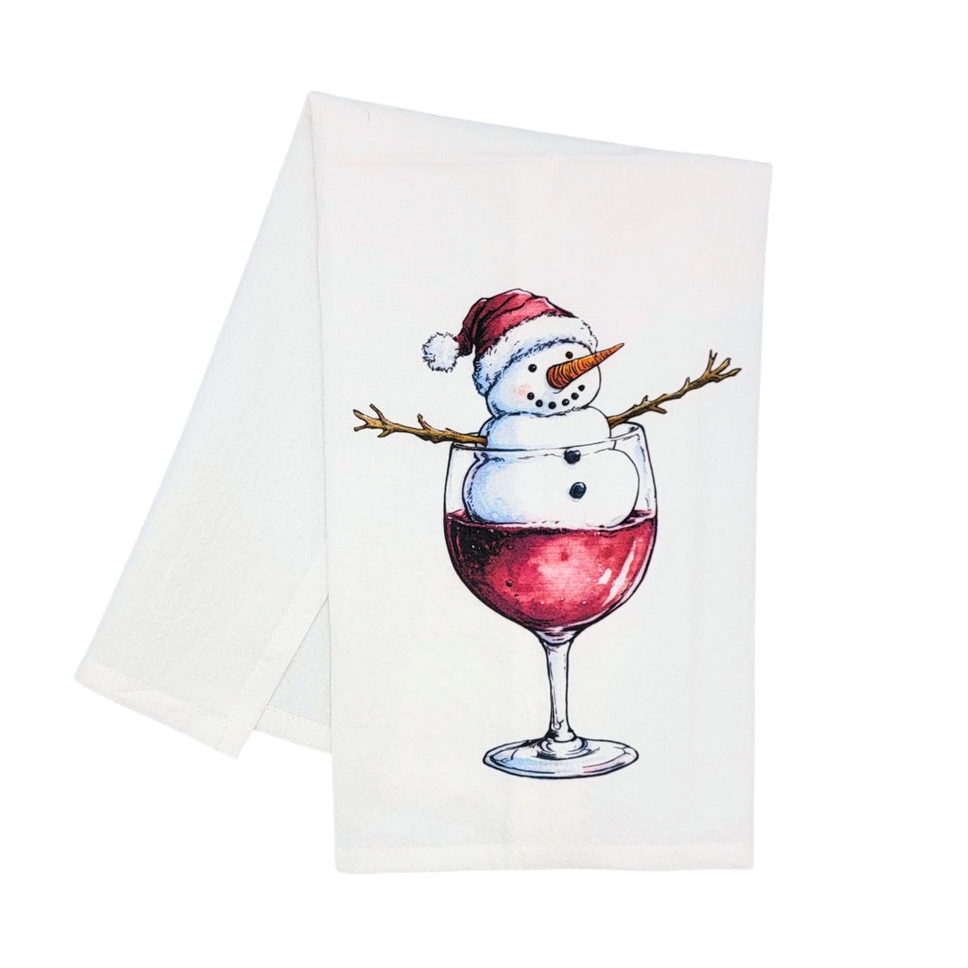 Snowman Melting In Wine (Pack Of 4- $4.95ea.) - CLT100
