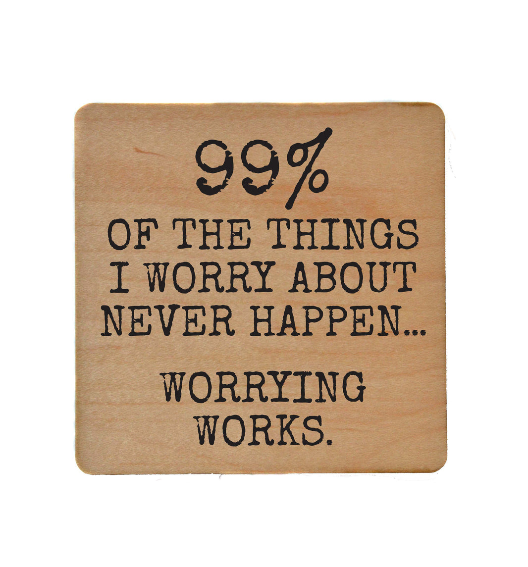 Worrying Works - COA133 - 4 Per Pack ($3.25 Per Coaster)
