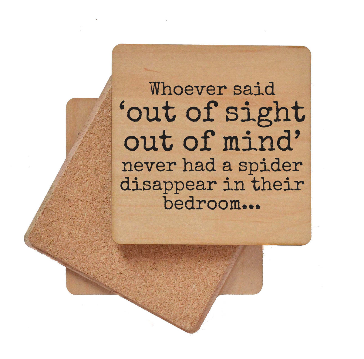 Out Of Sight Out Of Mind Spider - COA149 - 4 Per Pack ($3.25 Per Coaster)