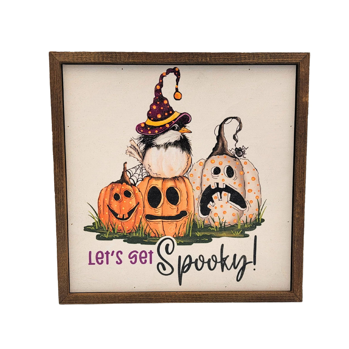 10x10 Let's get Spooky! Halloween Decorations - Fall Decor - CW074 - 2 Per Pack ($11.00 Per Sign)
