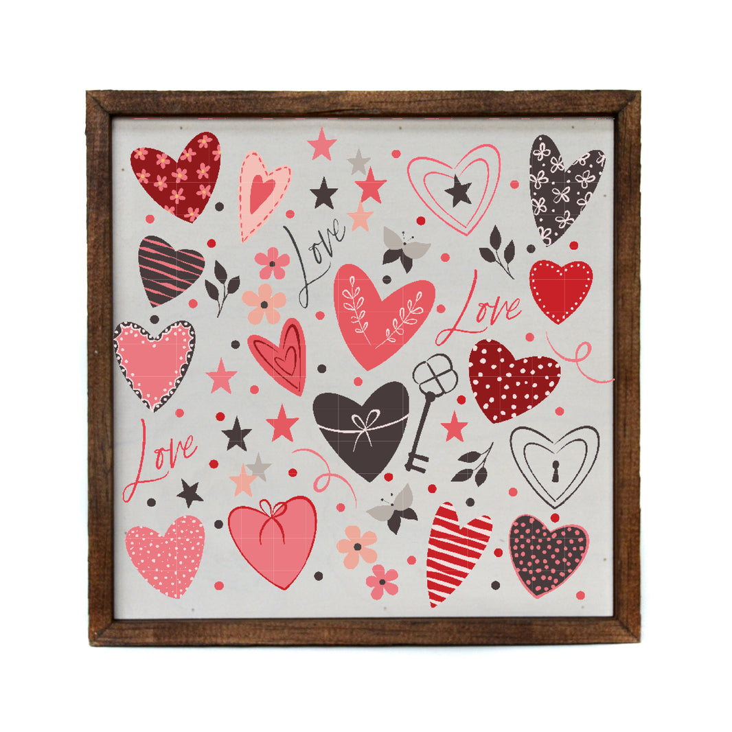 10x10 Valentine's Day Pattern - CW114 - 2 Per Pack ($11.00 Per Sign)