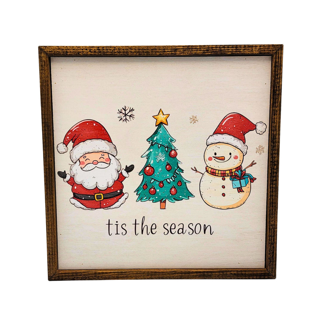 10x10 Tis The Season Santa - CW134 - 2 Per Pack ($11.00 Per Sign)