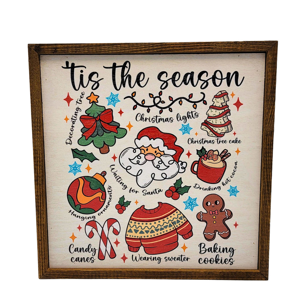 10x10 Tis The Season Holiday Collage - CW135 - 2 Per Pack ($11.00 Per Sign)