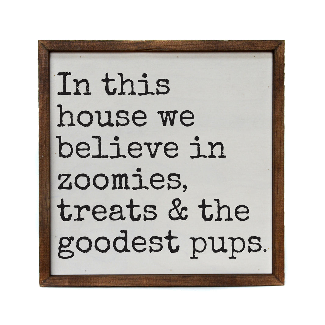 10x10 We Believe In Zoomies - CW142 - 2 Per Pack ($11.00 Per Sign)