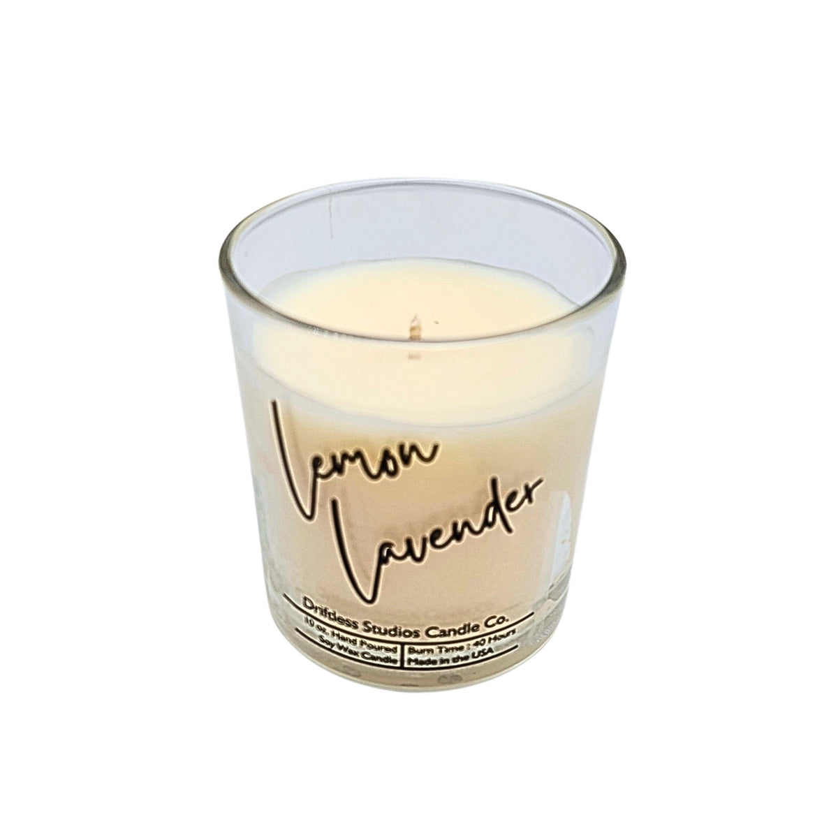 (Case Of 3 Candles) $8.95 Ea. - Lemon Lavender Soy Wax Candles - 10 oz Jar + Bamboo Lid
