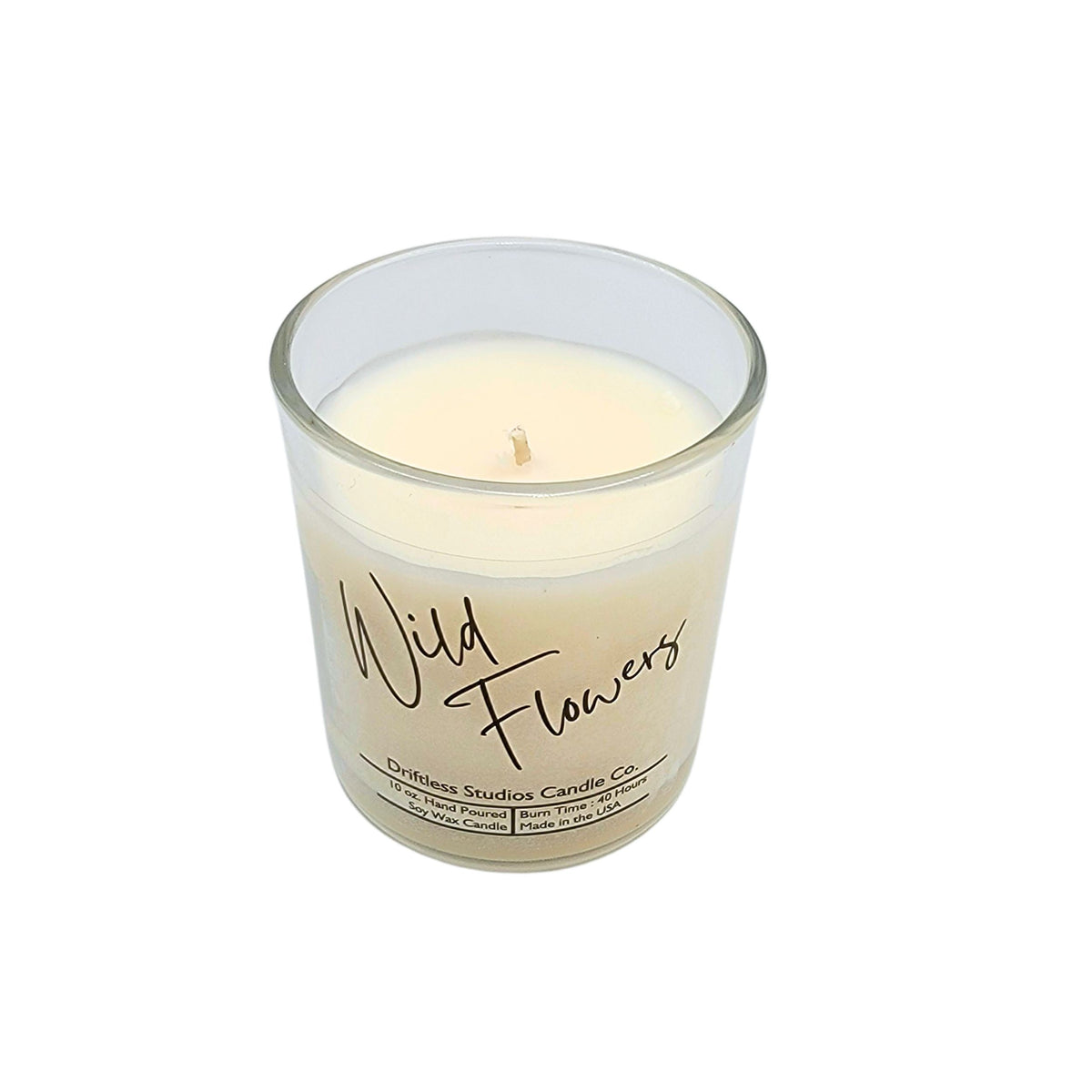 (Case Of 3 Candles) $8.95 Ea. - Wild Flowers Soy Wax Candles - 10oz Clear Jar + Candle Lid