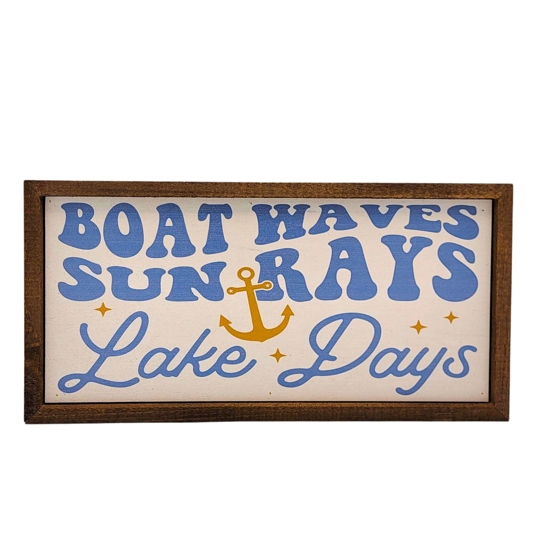 Boat Waves, Sun Rays, Lake Days - DW064 - 2 Per Pack ($10.00 Per Sign)