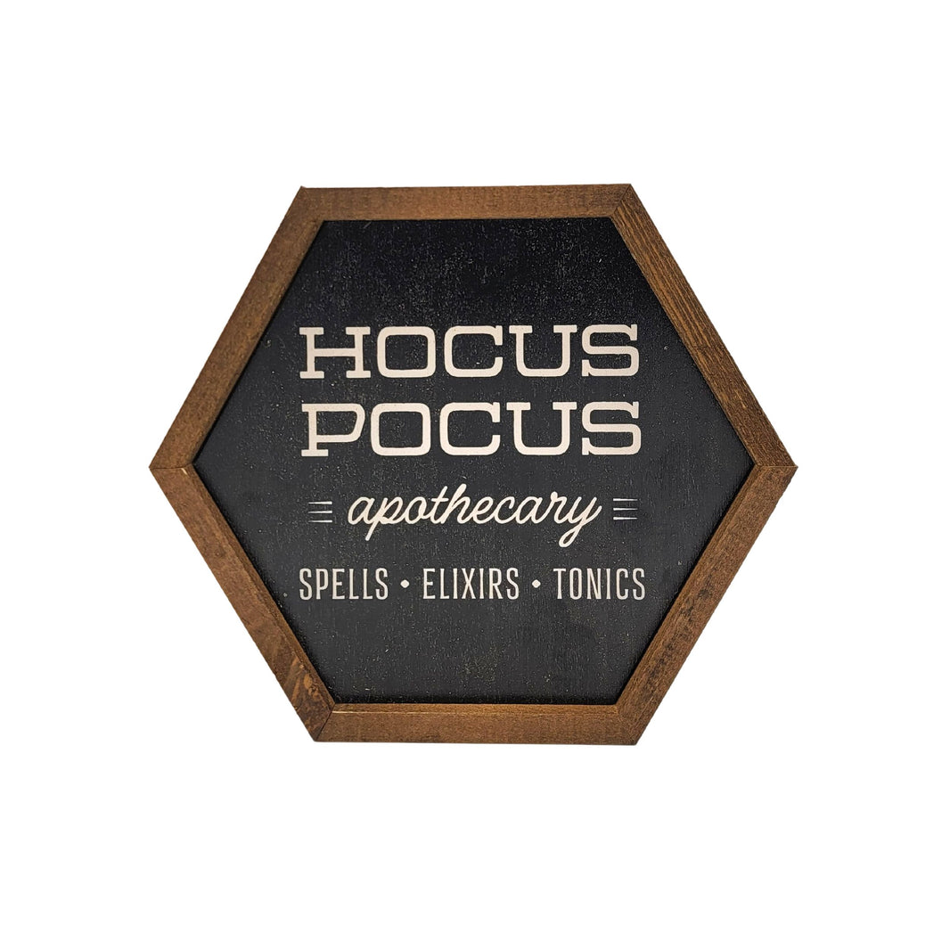 Hocus Pocus Apothecary Hexagon Sign - Halloween Decorations - 8x7 Hexagon Sign - EW057 - 2 Per Pack ($8.75 Ea. Sign)