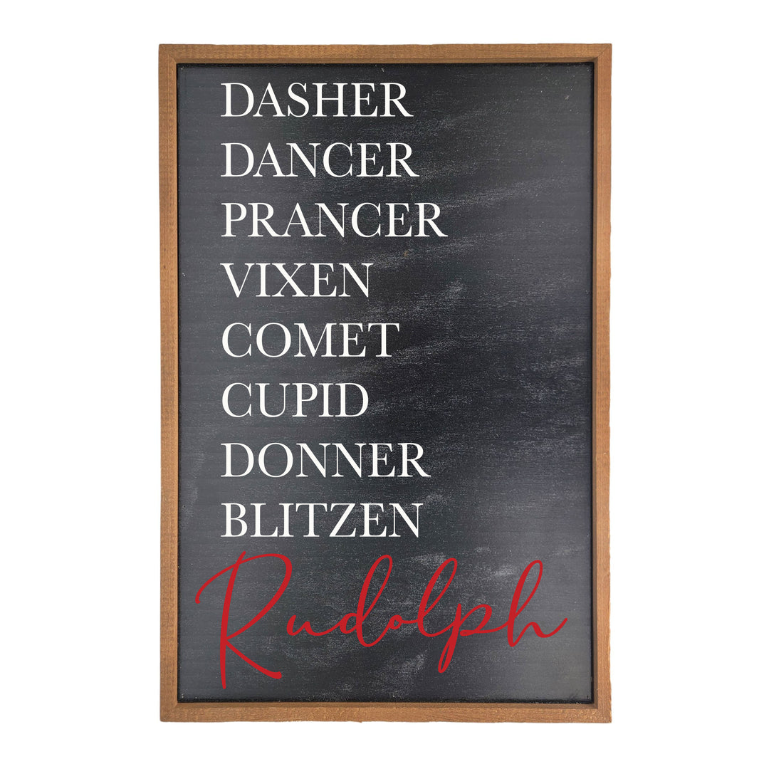Rudolph Reindeer List Holiday Signs - Christmas Decor - GW070 - 2 Per Pack ($18.00 Per Sign)