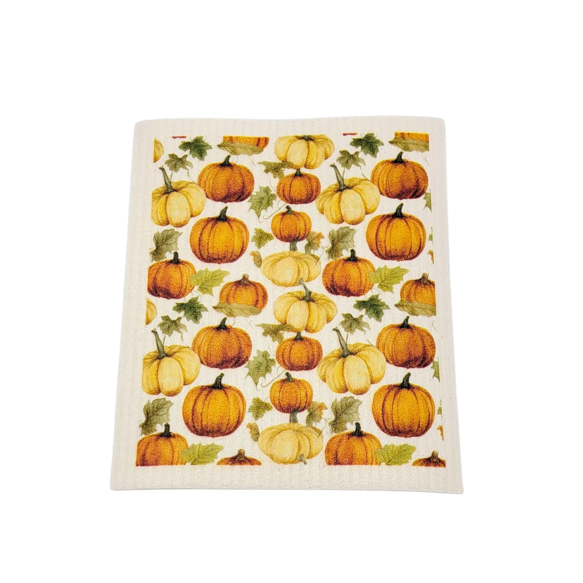 Pumpkin Patterned Fall Swedish Dishcloth - Kitchen Towels (4 Per Pack - $2.55 Ea.)