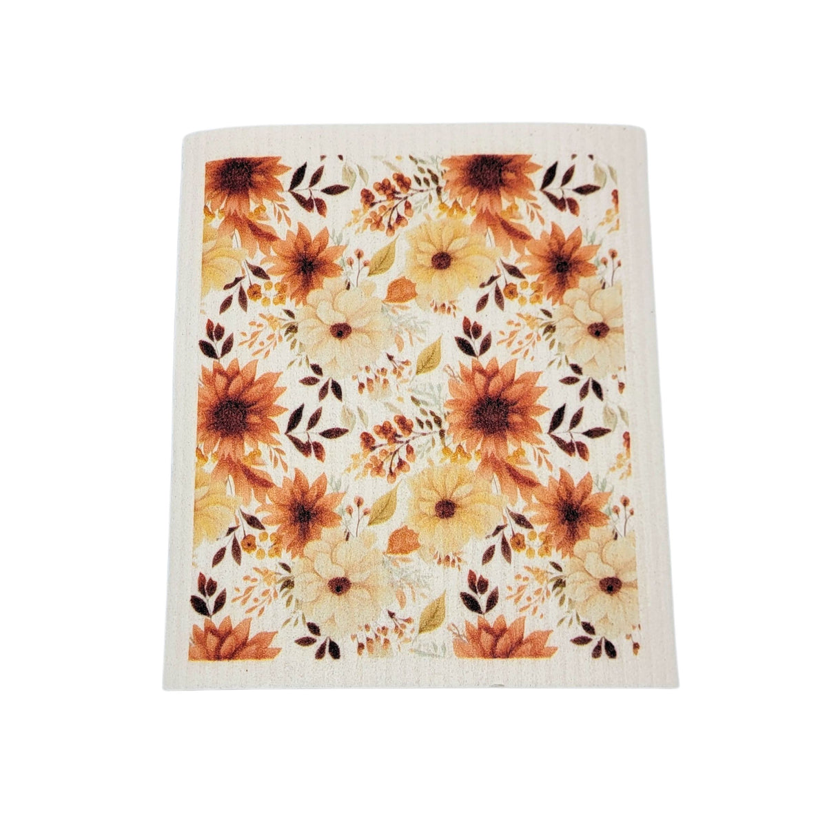 Fall Harvest Mums Swedish Dishcloths - Driftless Studios  (4 Per Pack - $2.55 Ea.)