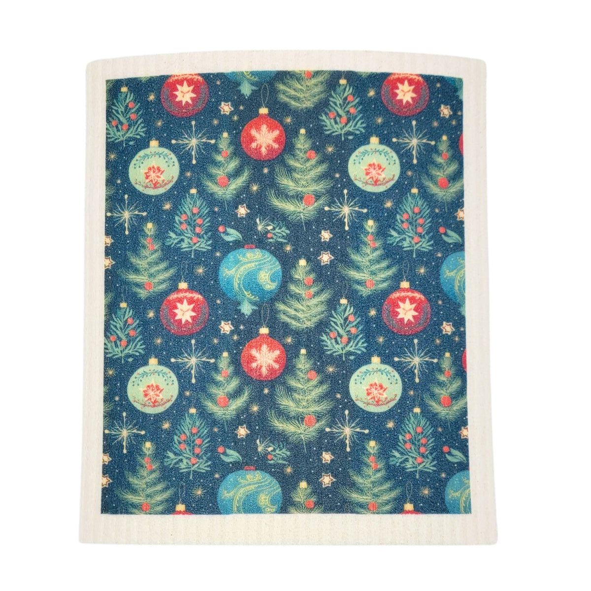 Christmas Ball and Tree Swedish Dishcloths - Gifts (4 Per Pack - $2.55 Ea.)