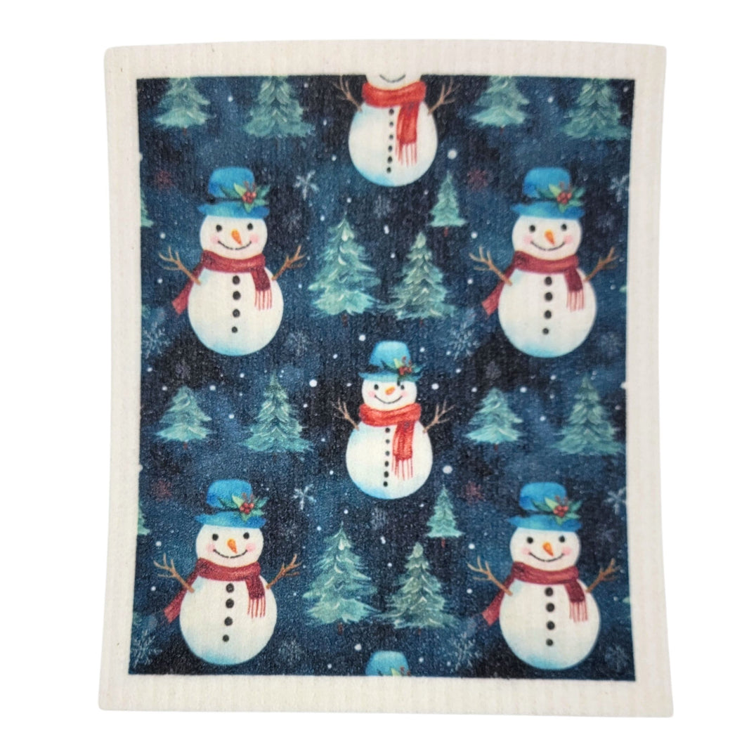 Winter Snowman Christmas Swedish Dishcloths (4 Per Pack - $2.55 Ea.)