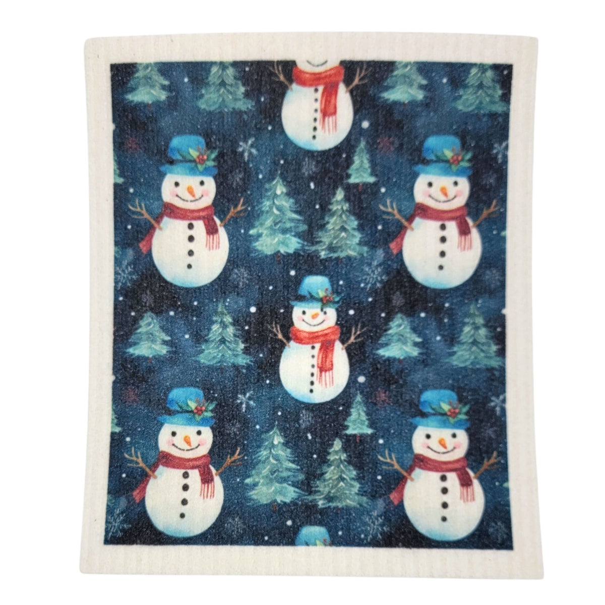 Winter Snowman Christmas Swedish Dishcloths (4 Per Pack - $2.55 Ea.)