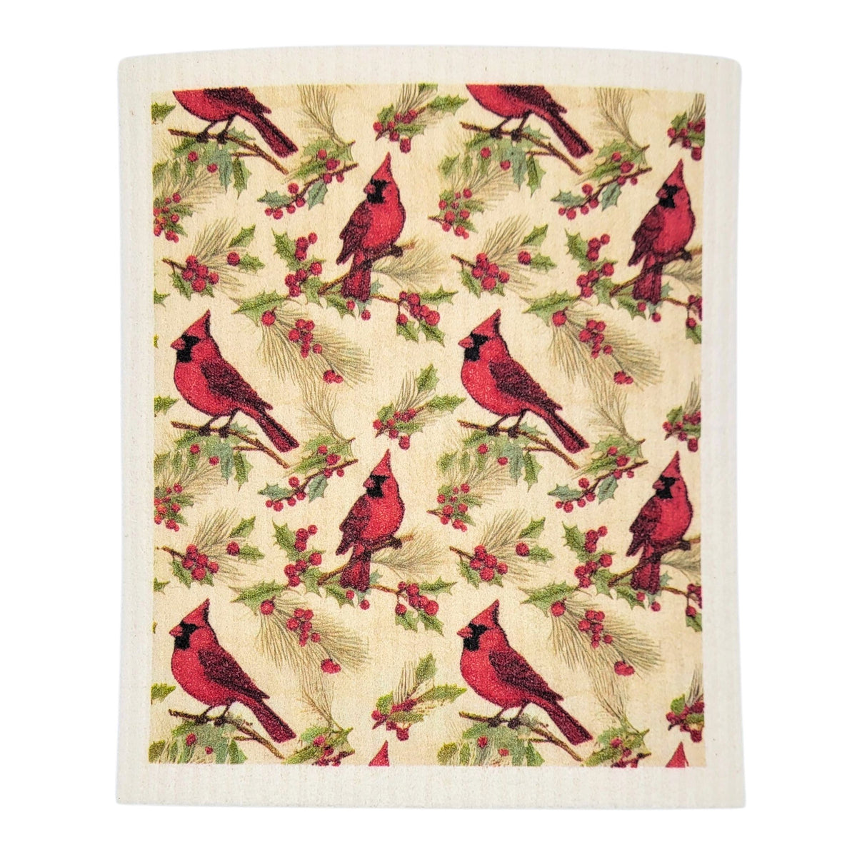 Red Cardinal Christmas Swedish Dishcloths (4 Per Pack - $2.55 Ea.)